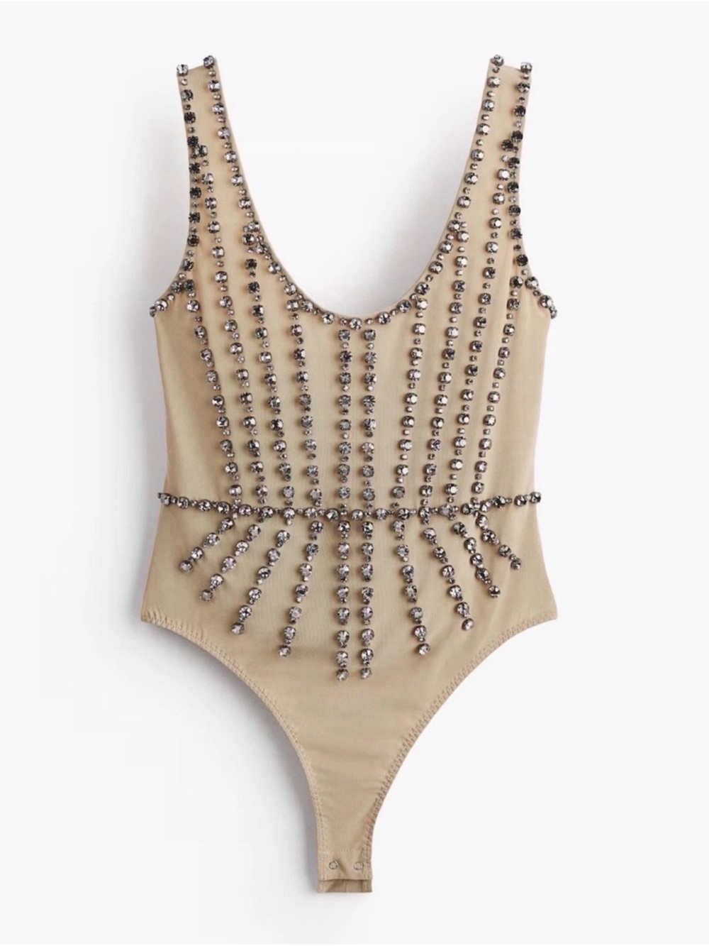 Stella McCartney H&M Crystal Embellished Mesh Bodysuit Size M NWT